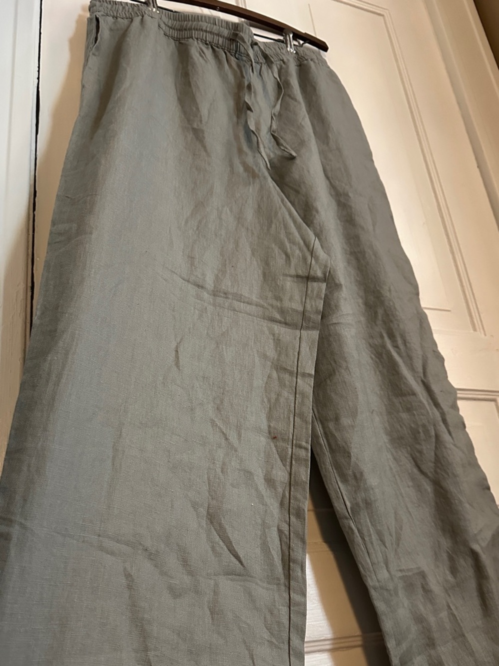 COTTON ON Men's Super Baggy Linen Pant - Olive - Picture 8 of 8